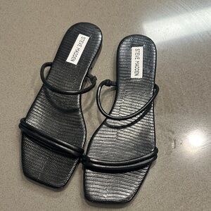 Steve Madden Black Strappy Sandals